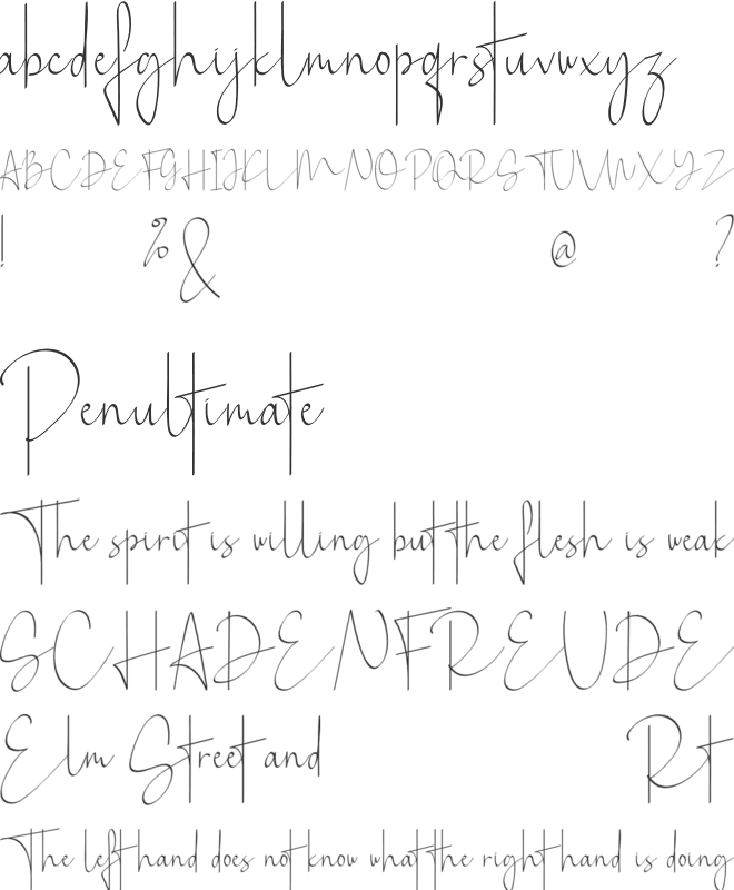 Saint Hilton font preview