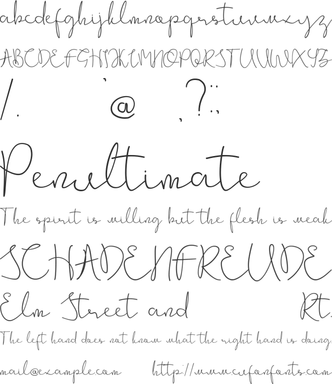 Rinjane font preview