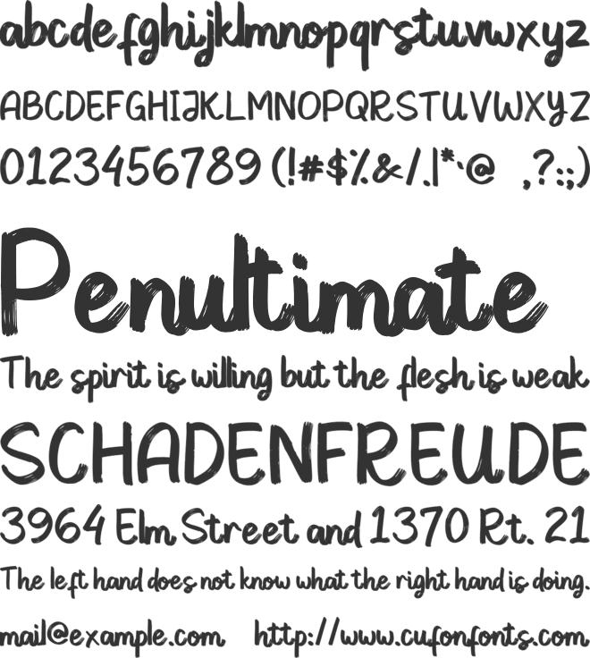 Granada font preview