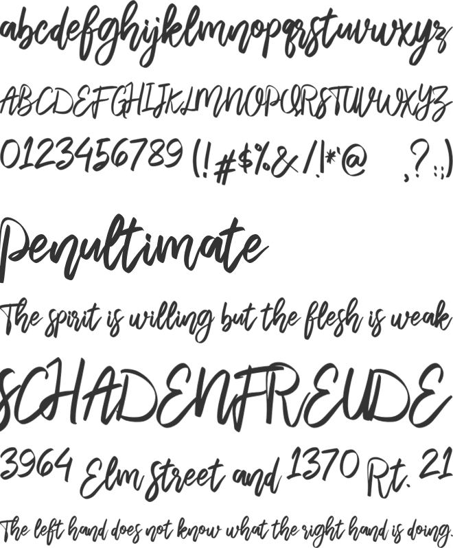 Sabrina font preview