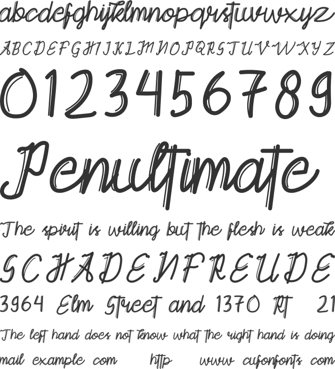 Gayatri font preview