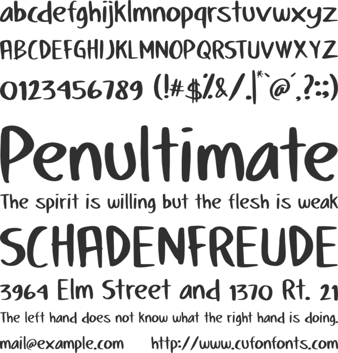 The Beelly font preview