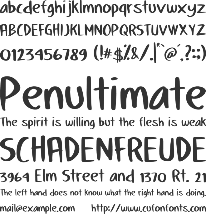 The Beelly font preview