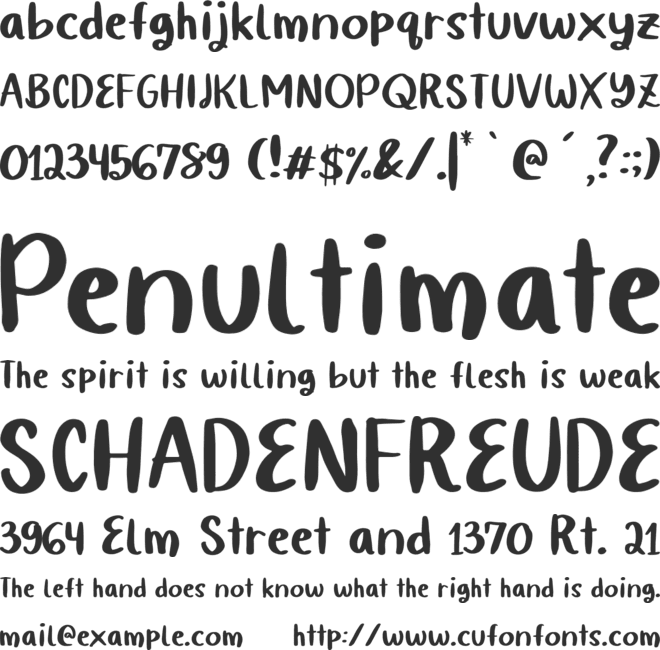 Quiky font preview