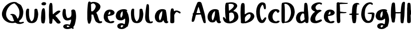 Quiky Regular font
