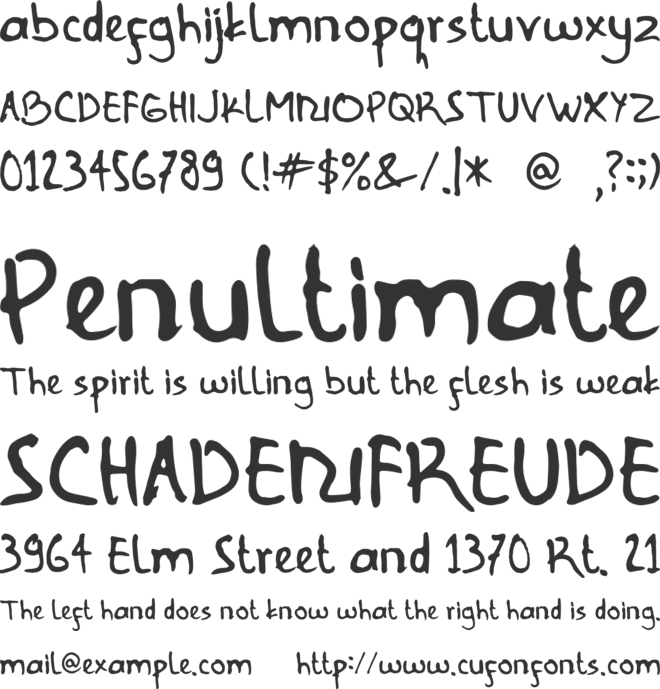 COFFETE font preview