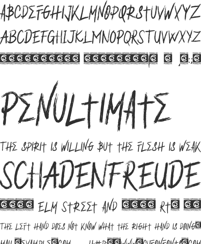 ROUGHER font preview