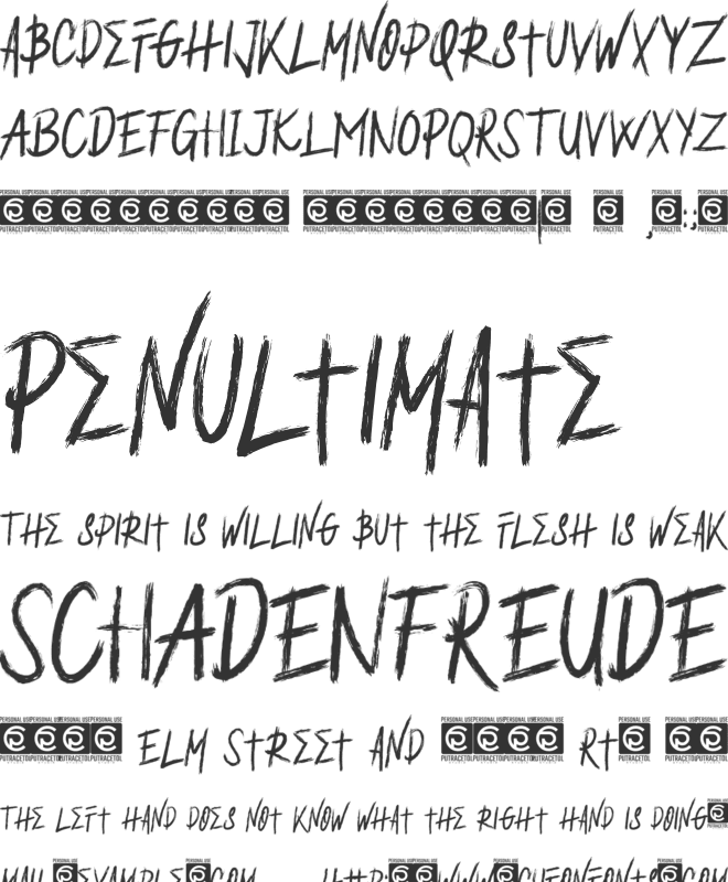 ROUGHER font preview