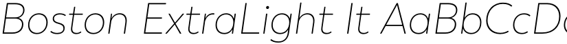 Boston ExtraLight It font