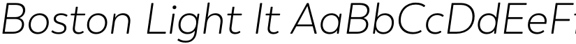 Boston Light It font