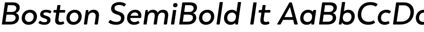 Boston SemiBold It font