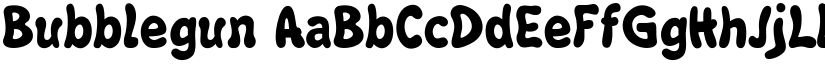 Bubblegun font