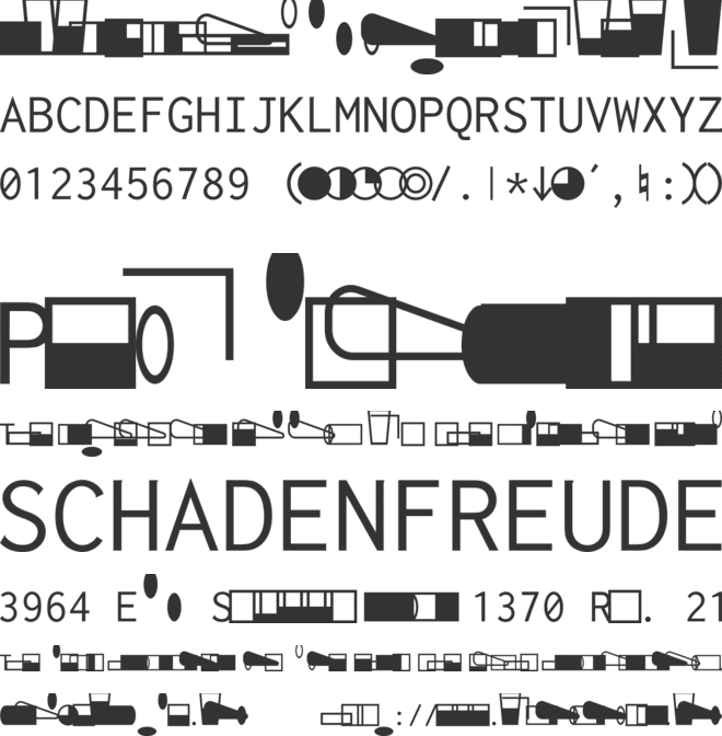 Glyph3 Woodwinds font preview