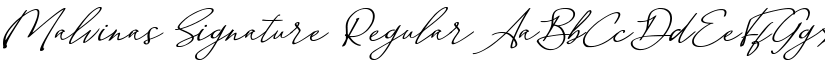 Malvinas Signature font download