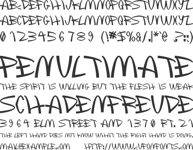 McLawsuit font preview