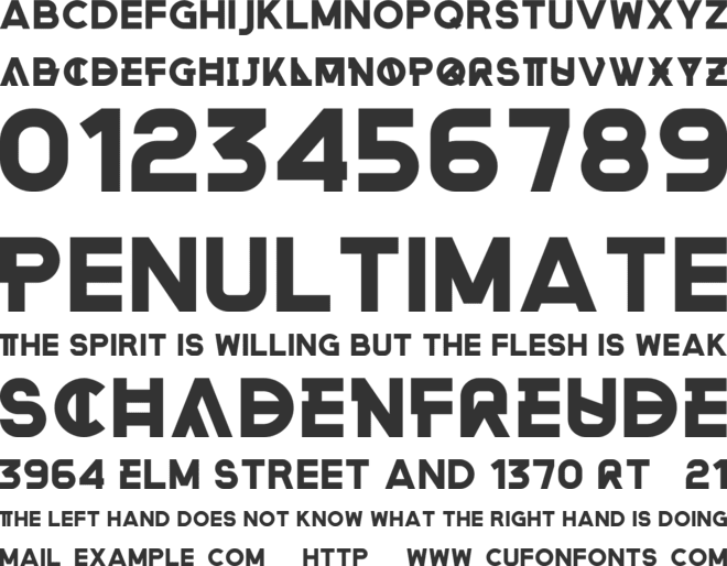 Rehab font preview