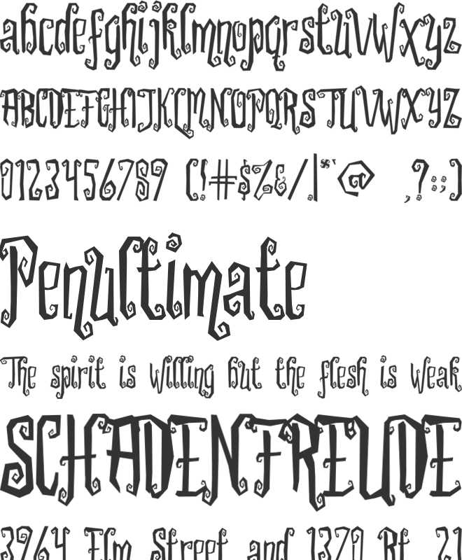 Hallooweek font preview