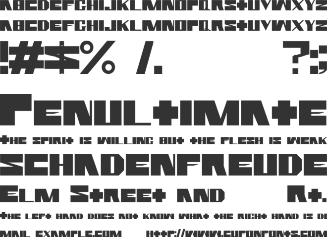 Rammstein font preview