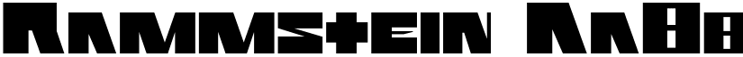 Rammstein font