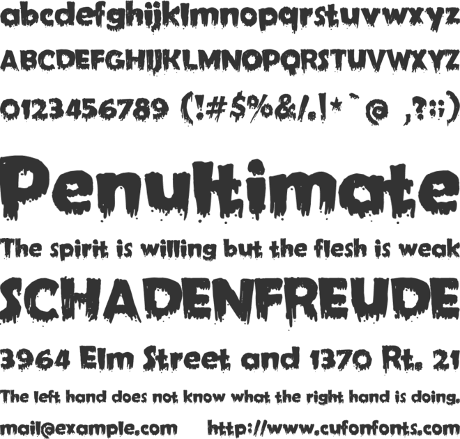 Shocktober font preview