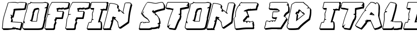 Coffin Stone 3D Italic Italic font