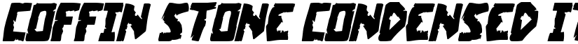 Coffin Stone Condensed Italic Condensed Italic font