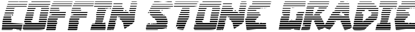 Coffin Stone Gradient Italic Italic font