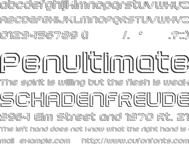 Sombras font preview