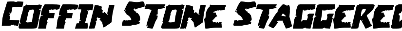 Coffin Stone Staggered Italic Regular font