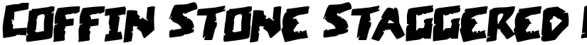 Coffin Stone Staggered Rotalic Italic font