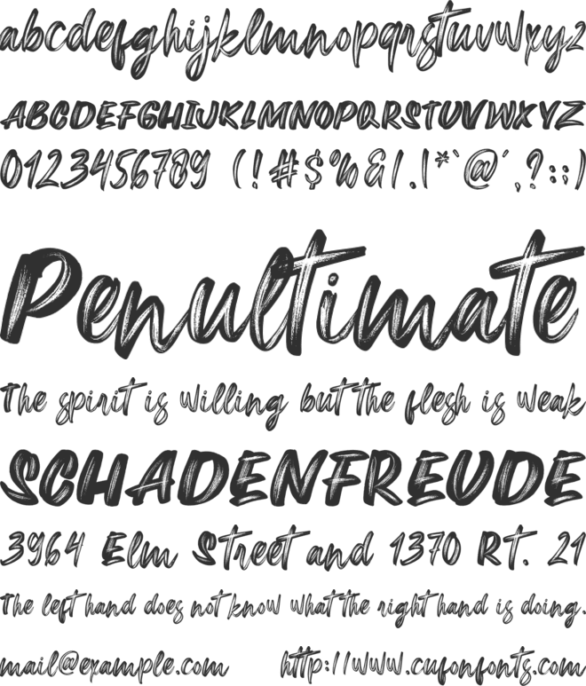Extreme font preview