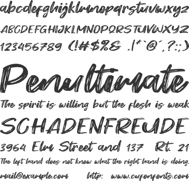 West Fighter font preview