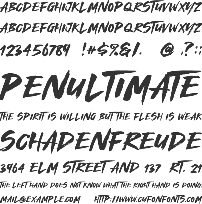 Royal Fighter font preview