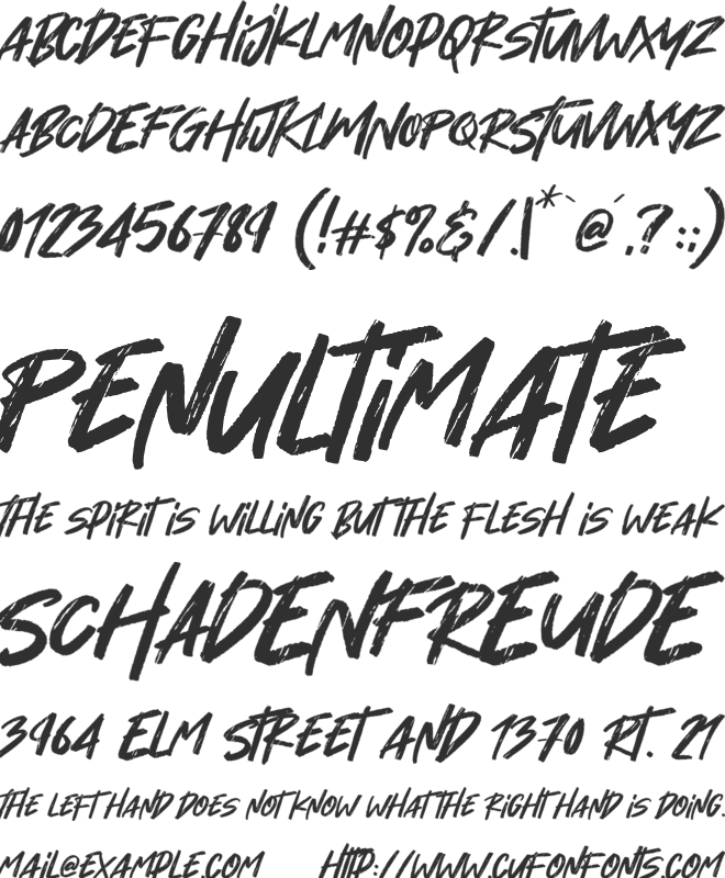 Hey November font preview