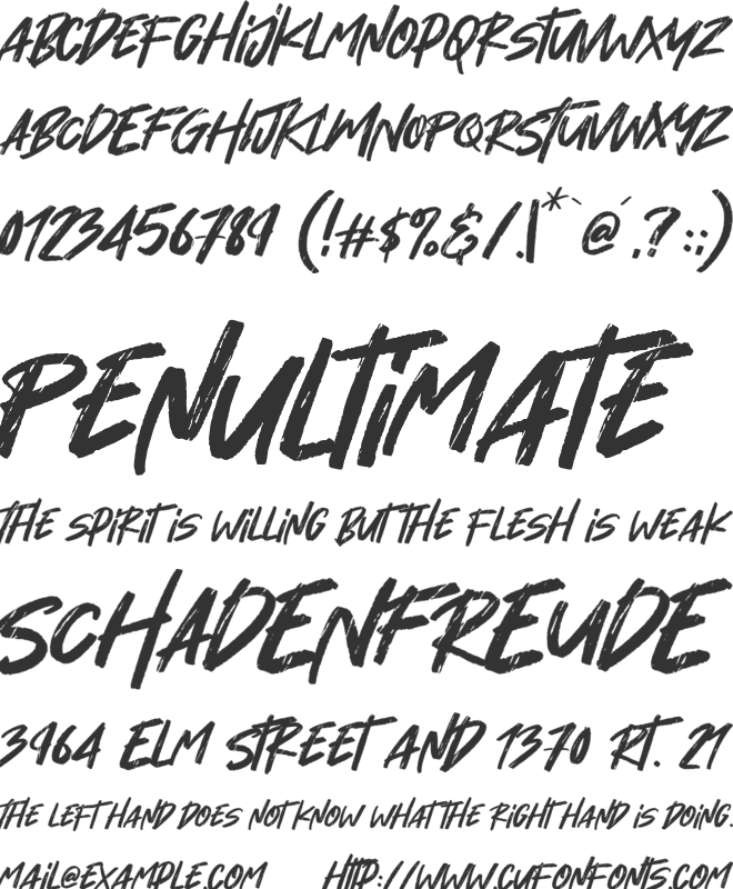 Hey November font preview