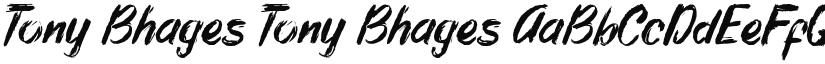 Tony Bhages font download