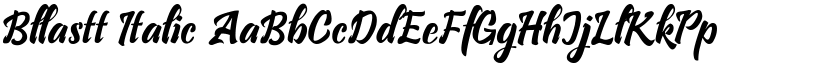 Bllastt Italic font