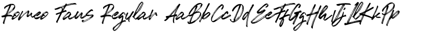 Romeo Fans Regular font