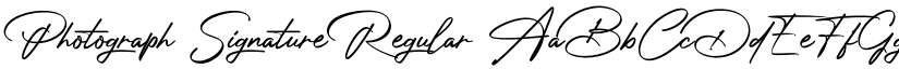 Photograph Signature Regular font