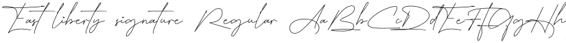 East liberty signature Regular font