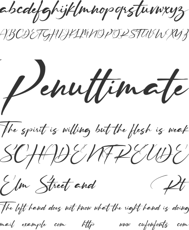 Ruthligos font preview