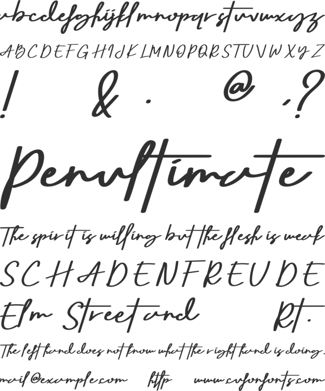 Seven Day Signature font preview