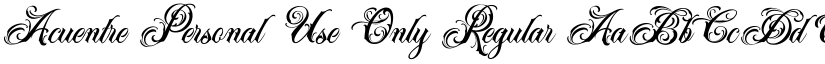 Acuentre Personal Use Only Regular font