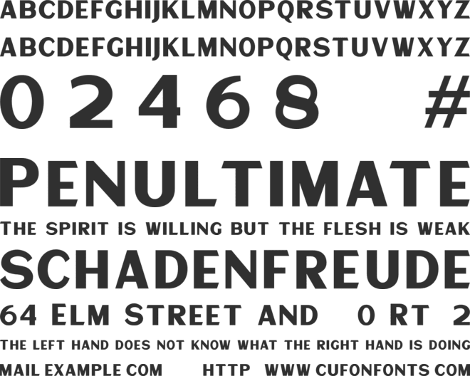 Sunmore Personal Use font preview