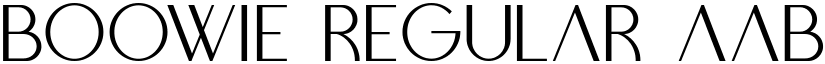 BOOWIE Regular font