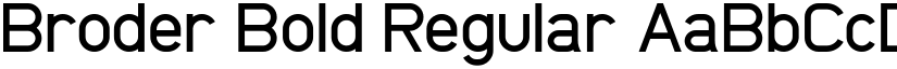 Broder Bold Regular font