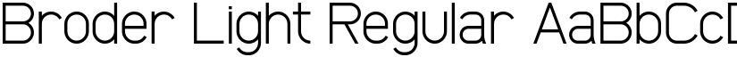 Broder Light Regular font