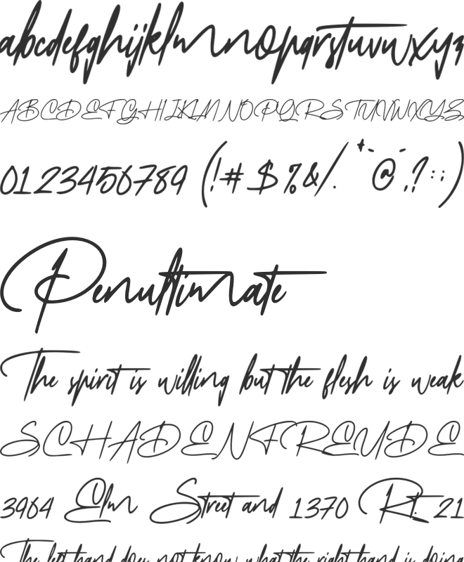 Mayestica font preview