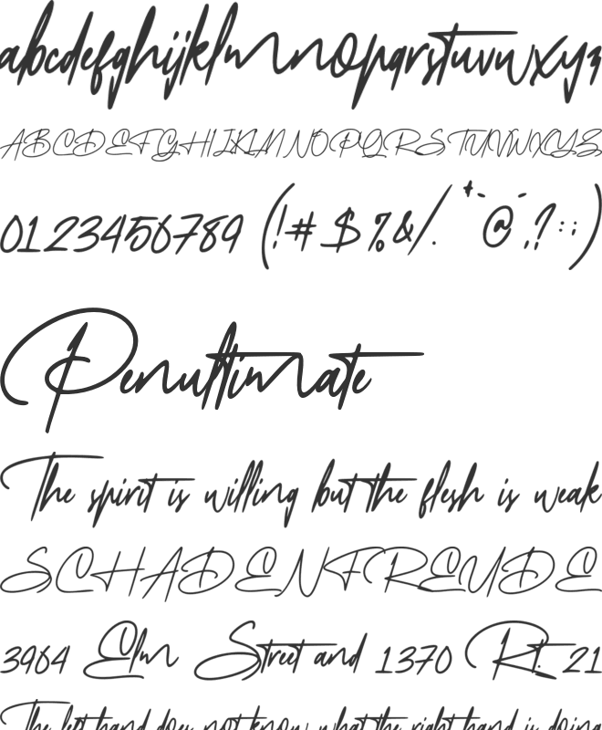 Mayestica font preview