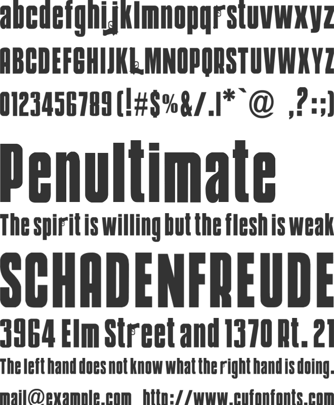 Mobsters font preview